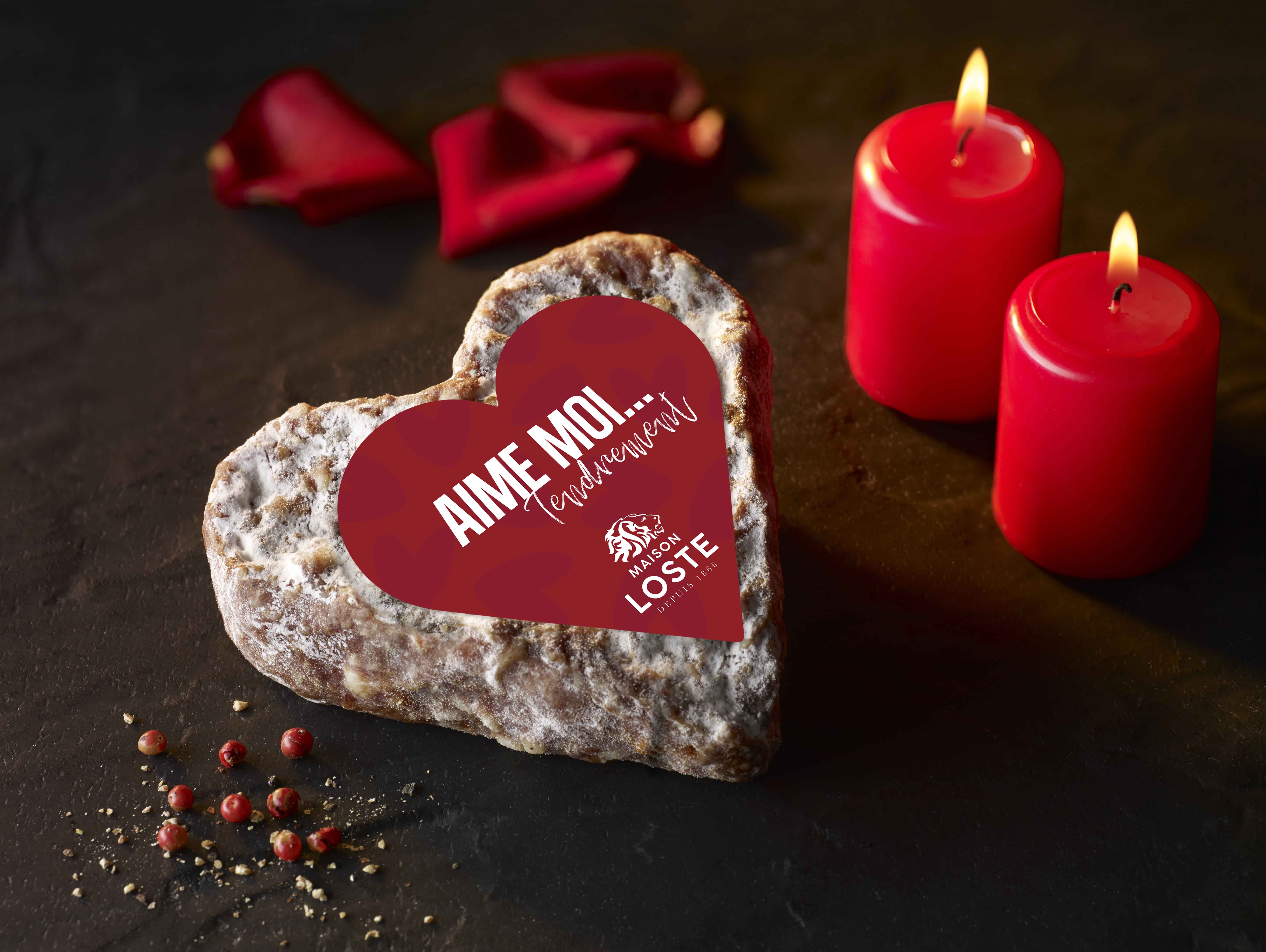 saucisson coeur saint valentin