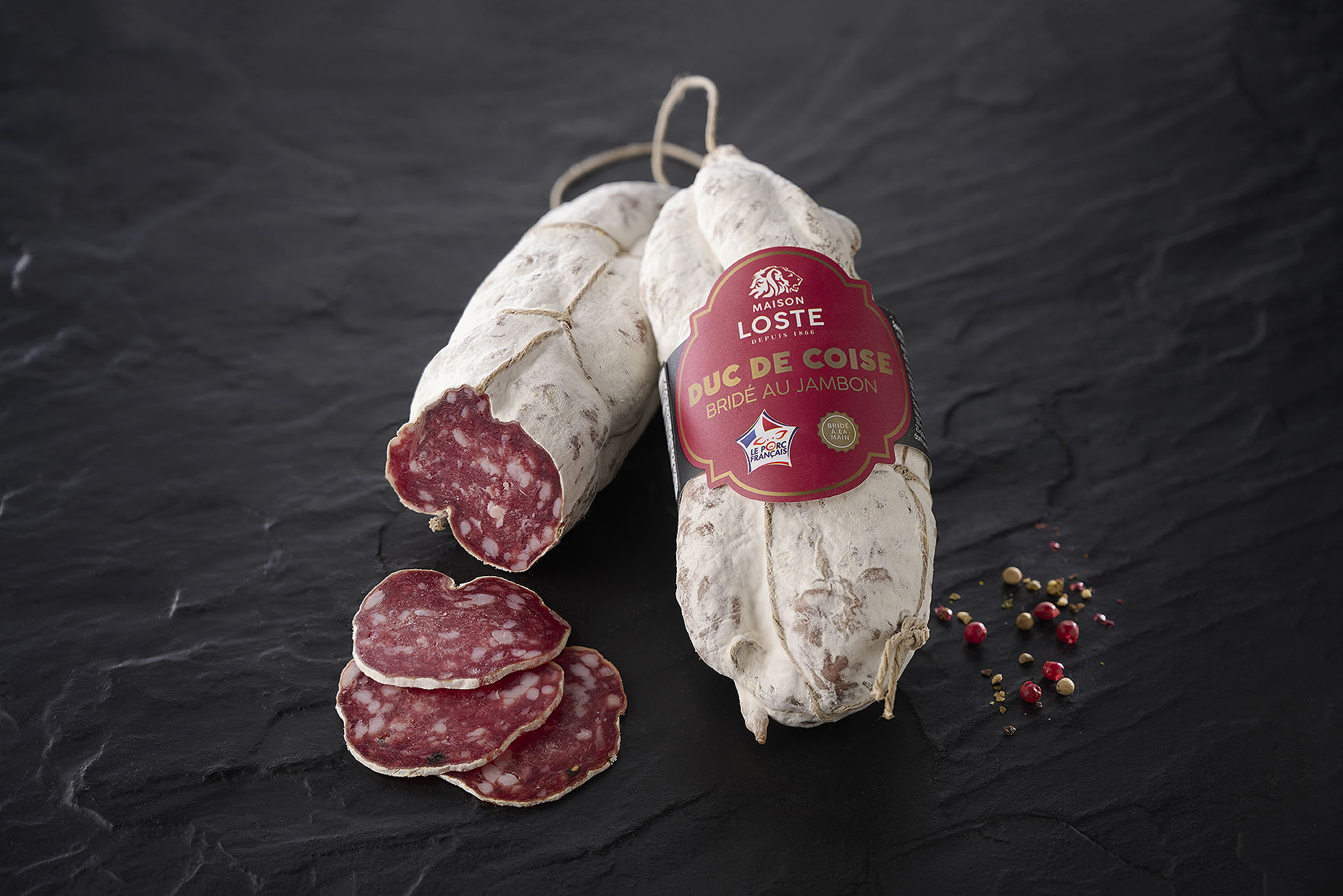 saucisson sec bridé artisanal maison loste