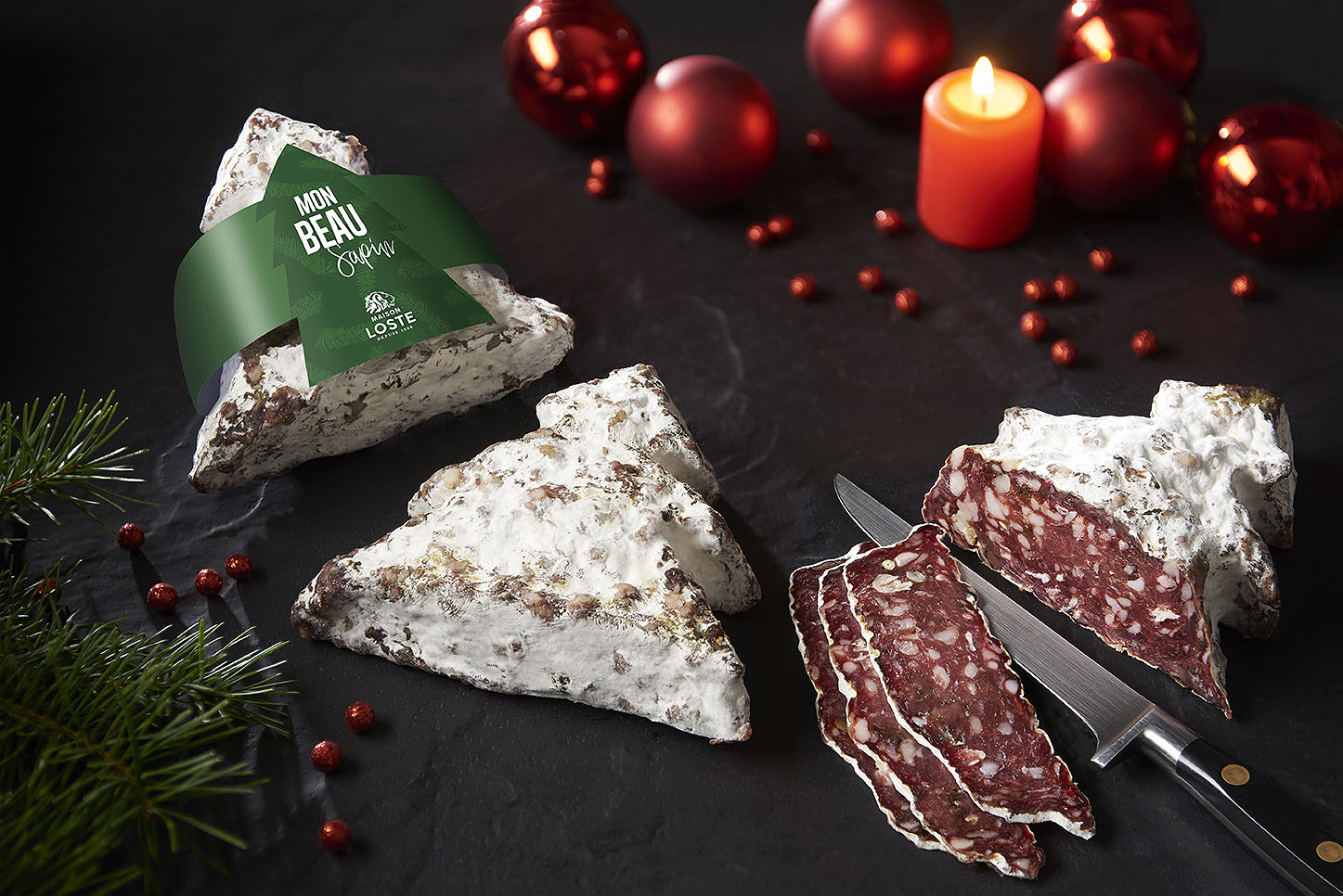 saucisson en forme de sapin