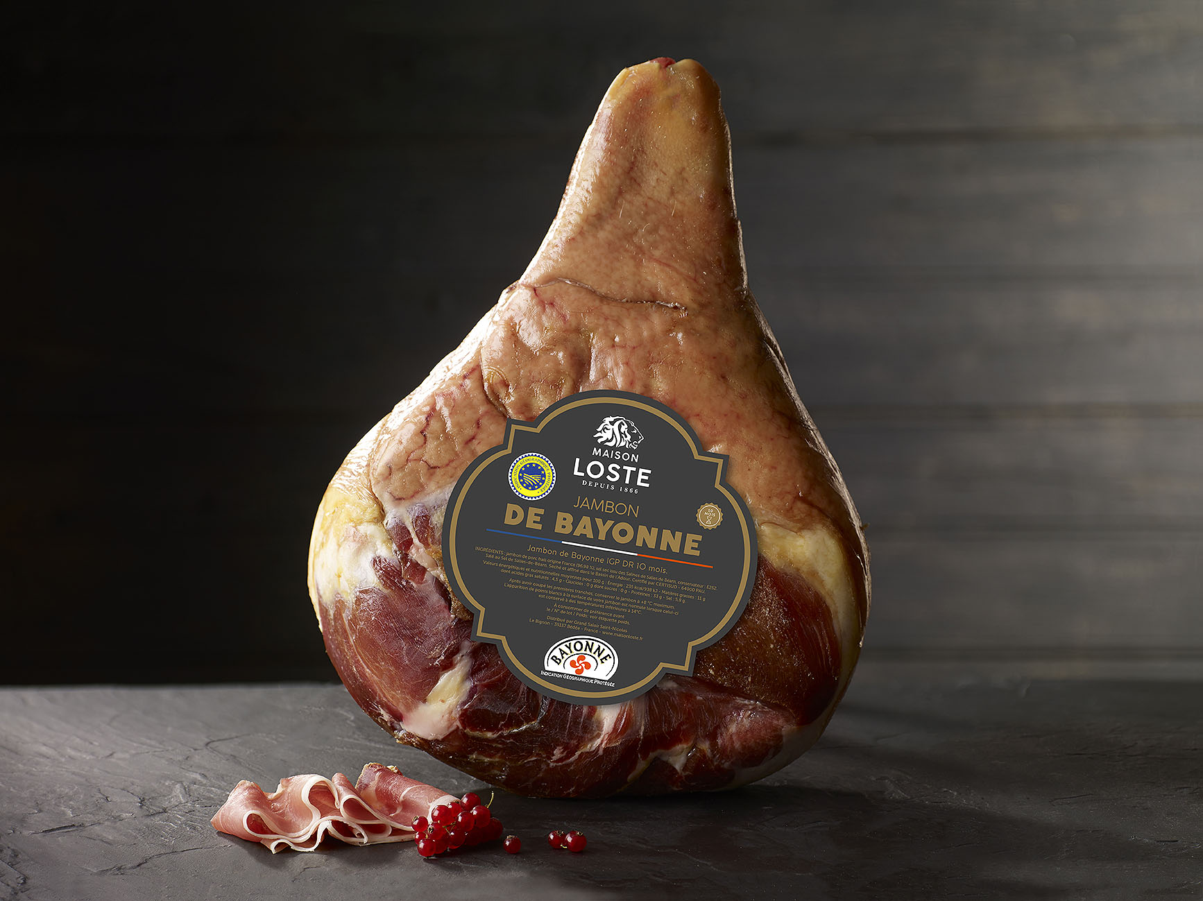 jambon sec cru buffet froid