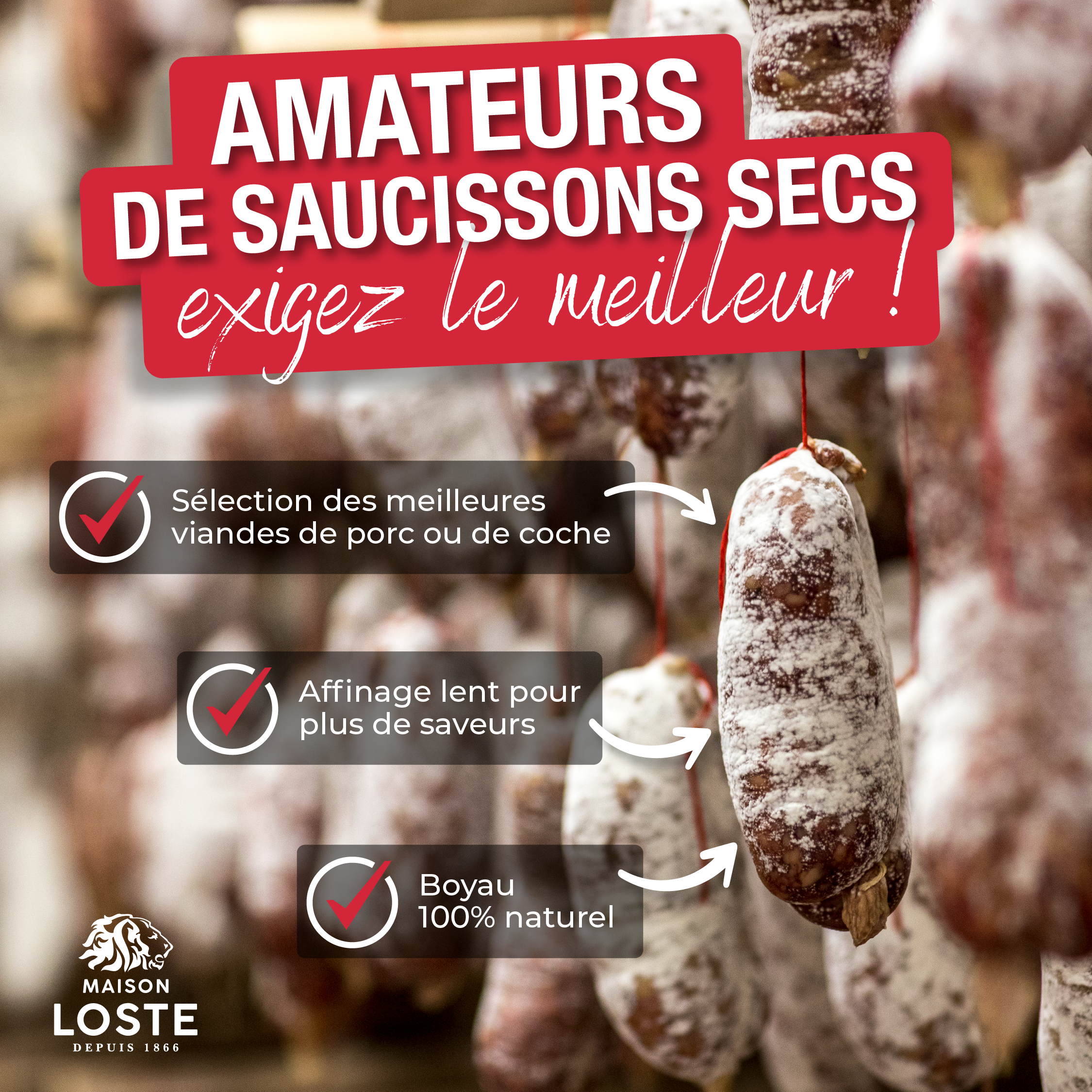 comment couper le saucisson sec