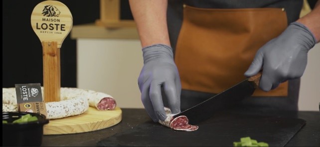 saucisson apero découpe